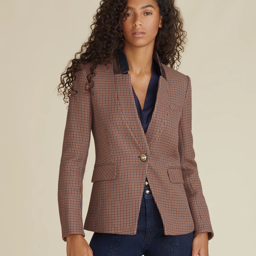 Veronica Beard Upcollar Dickey Jacket. Color Multi, size 6.
